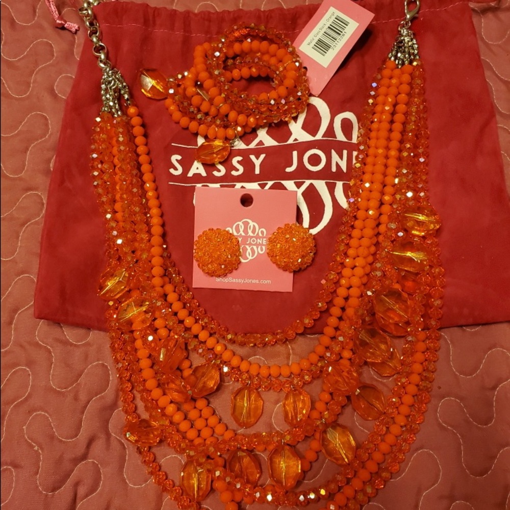 Sassy Jones Orange Malia Set